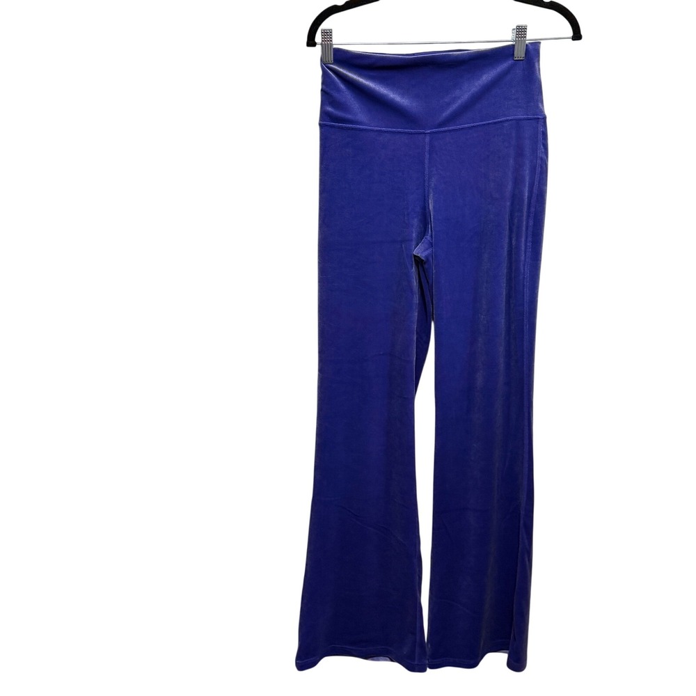 Athleta Elation Velvet Flare Pant Purple High Rise Yoga Pants Women's Small